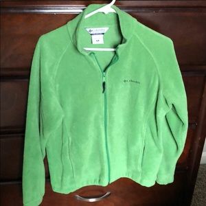 Green Columbia zip up size medium